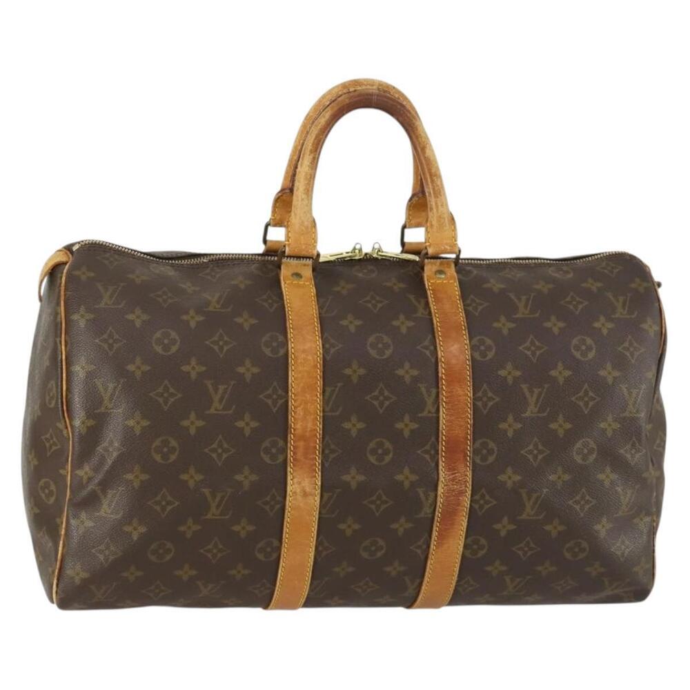 LOUIS VUITTON Monogram Keepall 45 Boston Bag M41428 LV Auth 160530